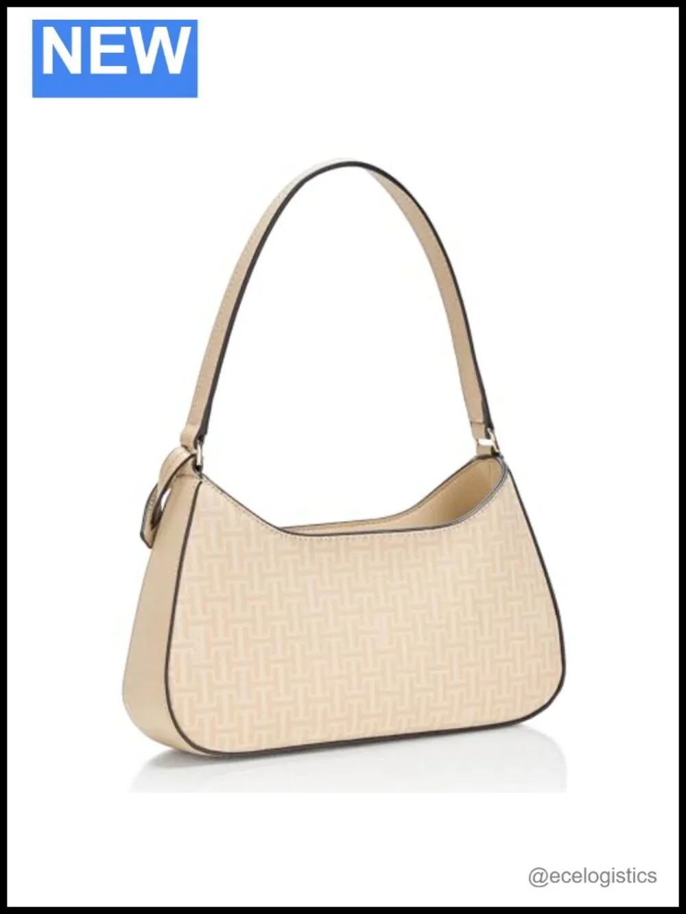 Halston Heidi Shoulder Bag Top Zip Satchel PVC